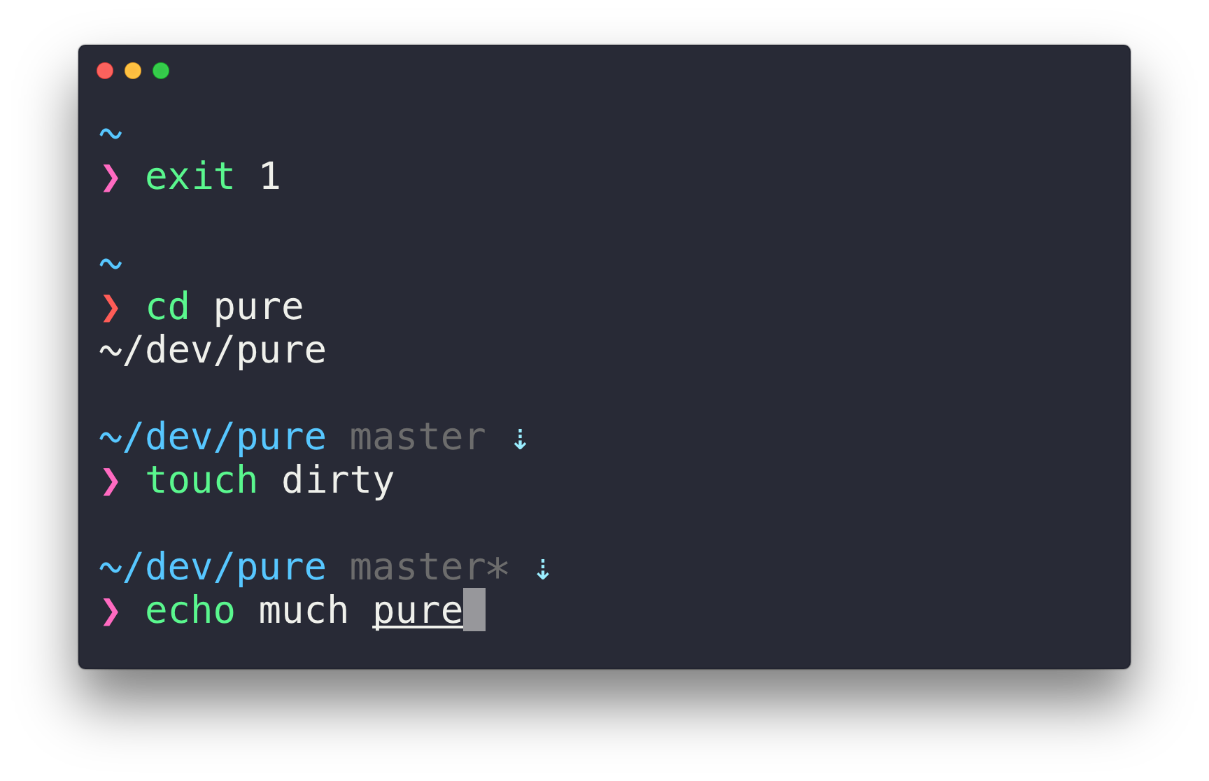 https://github.com/sindresorhus/pure